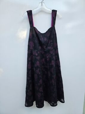 Disney Vintage Mickey Burnout Dress In Black And Purple